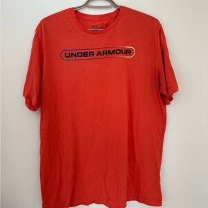 Under Armour Men's Bright Red Short Sleeve Tee